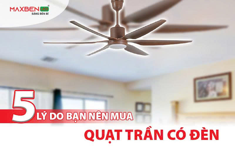 5 lý do nên mua quạt trần đèn