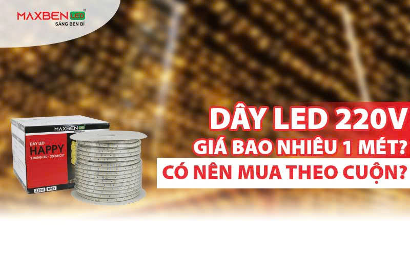 Dây LED 220V giá bao nhiêu 1 mét? có nên mua theo cuộn?