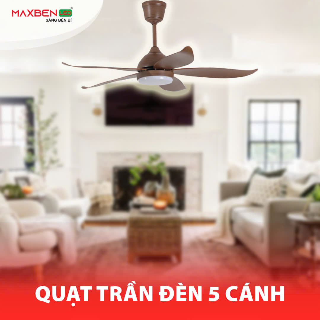 Quạt trần đèn Maxben 5 cánh