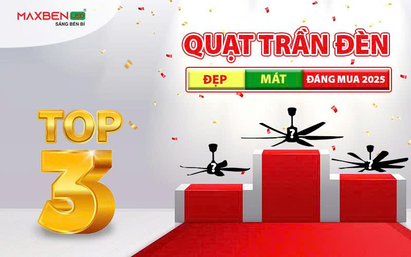 Top 3 mẫu quạt trần đèn