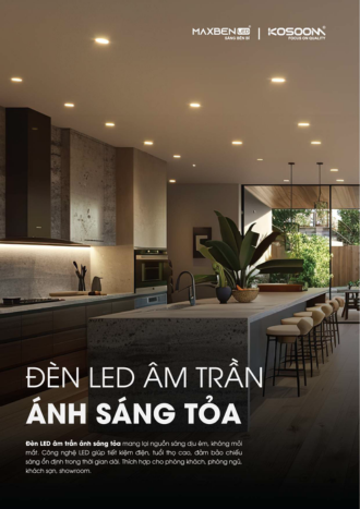 Đèn LED âm trần sáng toả